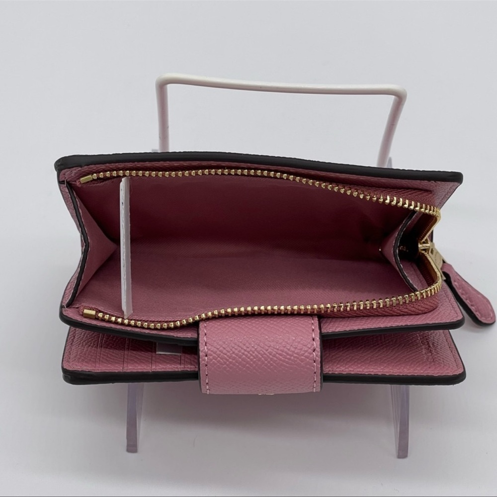 Coach Medium Corner Zip Wallet Leather Pink - Picture 8 of 10